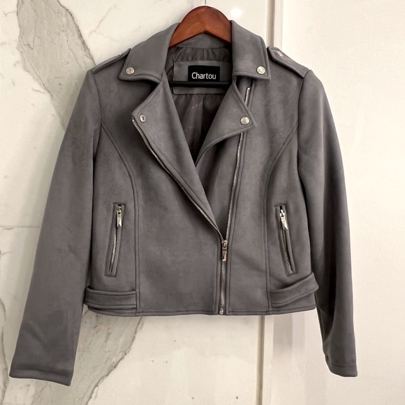 Chartou Faux Suede Jacket Size S - Picture 1 of 5